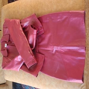 Leather Jacket and Skirt set